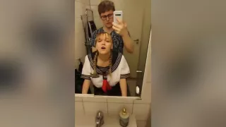 Little Busty Sailor Girlfriend Fucked In The Bathroom