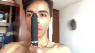 Playing With A Black Rubber Cock Fucking My Ass