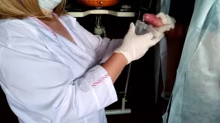 Suddenly Cummed On The Nurse While Taking The Sperm Analysis