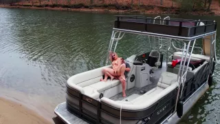 Hotwife Public Fan Fuck On Boat Drone Footage