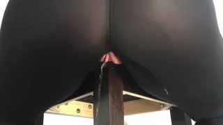 Horny Bbw Humps Chair In Ripped Leggings W/ Full Bladder Squirting Pee To Orgasm Part 2 Of 2