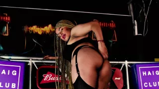 Brunette Dancing In Public Disco Very Horny