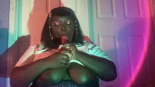 Ebony Bbw Sloppy Sucks Dick
