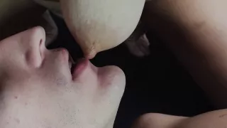 Saggy Tits Sucking Closeup