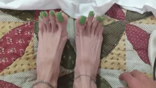 My Green Toe Nails