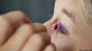 147 Naomie Loup Cheerleader Blowjob Lurex Tights - Sex Movies Featuring Sexy Tights