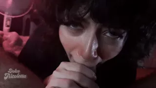 Blowjob And Cum On The Face! - Italian Girl