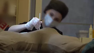 Bulge Dick Flash At A Beautician Appointment