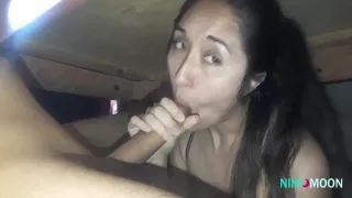 Young Lady Makes Me Wet Blowjob Under The Table