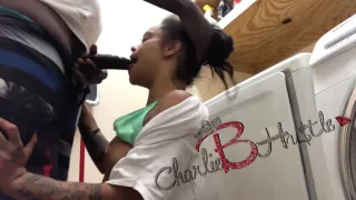 Charlie B Hustle In Fuckin At Friends House In Laundry Room