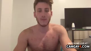 Bearded Boy Masturbating In Live