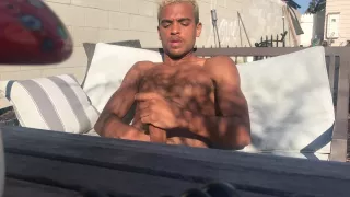 Sexy Stud Shoots Huge Thick Hot Cum Shot In Public Garden From Giant Cock