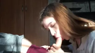 Schoolgirl Plays With Neighbors Dick