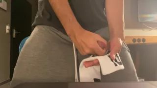 Boy Cums On Nike Elite Socks