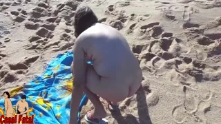 Chubby Brazilian Wife Nude On Public Beach