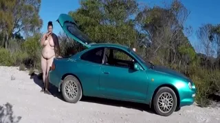 Masturbating Beside Car 2