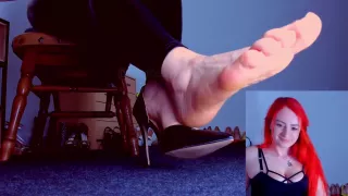 Schwarzer Sex, Fuss Fetisch, Fersen, High Heels, Solo, Webcamsex