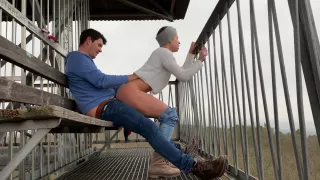 Almost Getting Caught Fucking On A Public Observation Tower Over The Forest