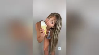 Eating Icecream Like Shes Sucking Dick