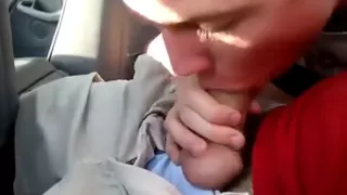Blowing A Friend In The Car And He Cums In My Mouth