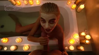 Cozy Homemade Blowjob In The Bathroom