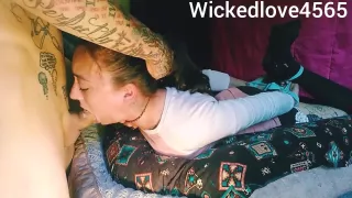 Tied Up To Take It Slobbering Belly Facefuck For Messy Throat Pie