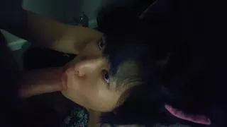 Catgirl Desperately Sucks Cock