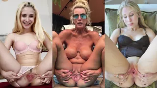 Blonde Trailer Trash Spread Their Pussies Open