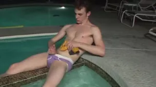 Elegant Swimmers Are Wanking Their Cocks On The Pool