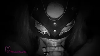 Blasianpussycat - Asian Ebony Sucks White Dick - Pov Blowjob Oral Creampie B&w