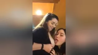 Kissing Each Others Tits