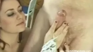 Handjob On The Ladder Kinky Style Fucking Moment To Fuck