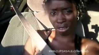 Sexy Sapphire Masturbating In The Car While Friend Drives Unsuspectingly