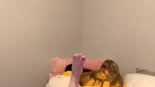 Hot Teen Teasing Her Pussy On Bed