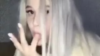 Cute Blonde Sowing Boobs And Pussy