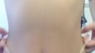 Petite Teen On Periscope Taking A Shower