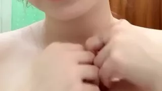 Cute College Girl Bored And Live Showing Her Boobs