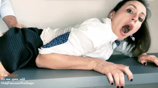 Boss Fucks Amateur Secretary: Pull Up My Skirt And Fuck Me!