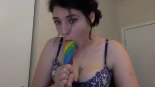 Sloppy And Messy Candy Blowjob With Natalie Heart