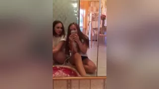 Two Russian Girl In Shorts Dancing