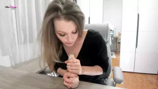 Honey Barefeet In Intense Handjob To Small Fat Cock From Miss