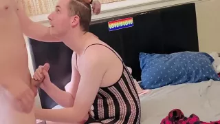 Slutty Boy Receives Daddy In Kinky Outfit With Gay Boy