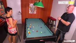 Rough Sex On The Pool Table With Slutty German Wife