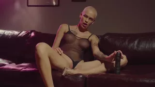 Fashion Model In The Dressing Room Masturbates With A Huge Black Cock