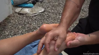 Spontaneous Reverse Footjob - Sex Movies Featuring Yummycouple