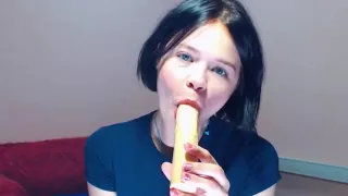 Stacked Brunette Goes Solo Toy