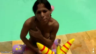 Attractive Latina Cock Girl Plays With Her Boobs And Shedick