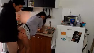 Amateur Couple In Kitchen Have Hard Sex