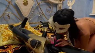 Big Black Cock. A Gorgeous Blowjob To An Ancient Egyptian Statue