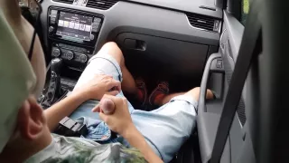 Auto, Gay, Handjob, Venku, POV, TEEB